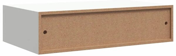 Zidna polica s ladicom bijela 40 x 23 5 x 10 cm MDF - Bijela 40 x 23.5 x 10 cm 1 1