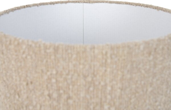 Stoffen lampenkap beige met bouclé stof 35/35/20
