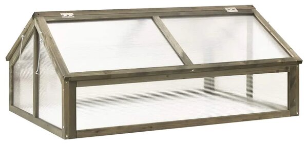 Staklenik sivi 114 x 80 x 50 cm od jelovine - Siva 1 Siva