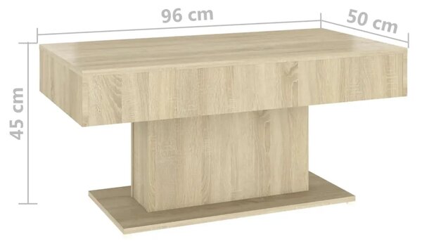 Stolić za kavu boja hrasta 96 x 50 x 45 cm konstruirano drvo - sonoma hrast 1 Sonoma hrast