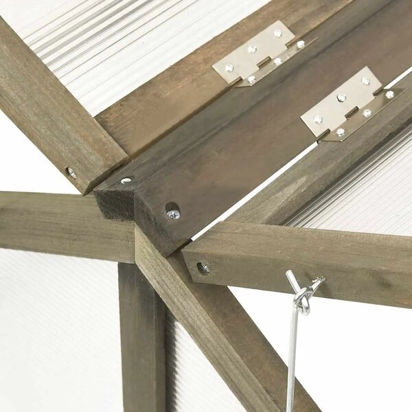 Staklenik sivi 114 x 80 x 50 cm od jelovine - Siva 1 Siva