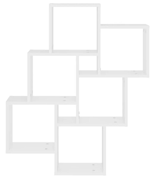 Kockaste zidne police bijele 78 x 15 x 93 cm konstruirano drvo - Bijela 1 1 Bijela