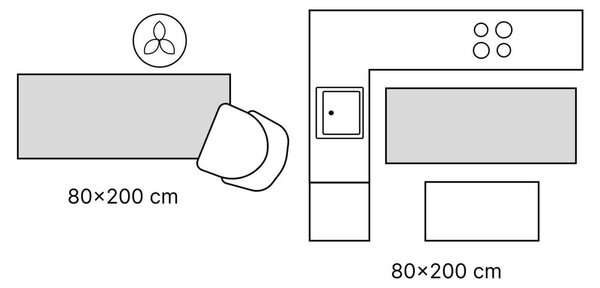 Siva ručno rađena vunenia staza 80x200 cm Francois – Villeroy&Boch