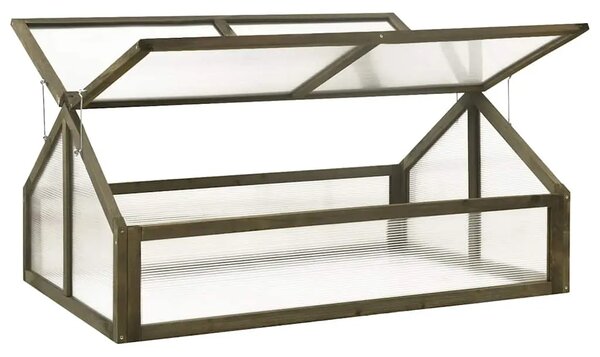 Staklenik sivi 114 x 80 x 50 cm od jelovine - Siva 1 Siva
