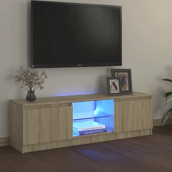 TV ormarić s LED svjetlima boja hrasta sonome 120x30x36 cm - sonoma hrast 120 x 30 x 36 cm 1 Sonoma hrast