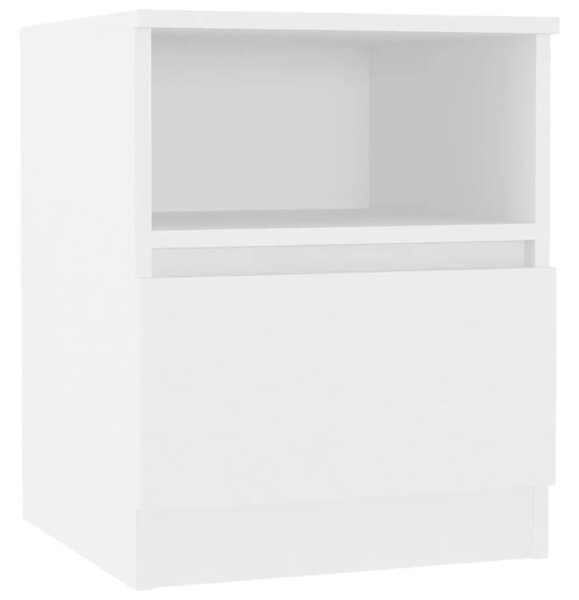 Noćni ormarići 2 kom bijeli 40 x 40 x 50 cm konstruirano drvo - Bijela 2 Bijela 2