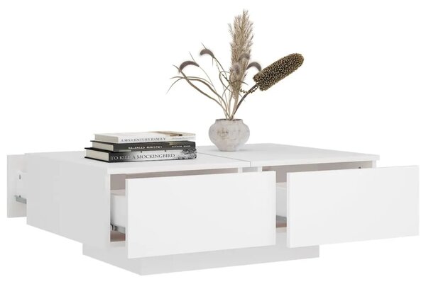 Stolić za kavu bijeli 90 x 60 x 31 cm od konstruiranog drva - Bijela 90 x 60 x 31 cm 1 Bijela