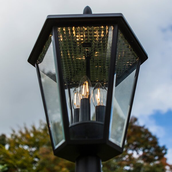 LUTEC LONDON LED solarna vanjska svjetiljka, crna, visina 227 cm, IP44, Crno, Aluminij