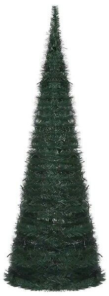 Prigodno osvijetljeno umjetno božićno drvce zeleno 180 cm - 180 x 60 cm 1 1 1