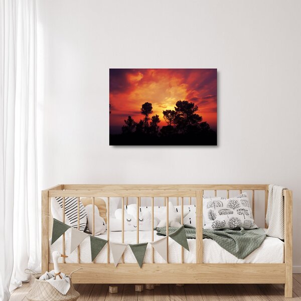 Staklena slika zalaska sunca (70x50 cm)
