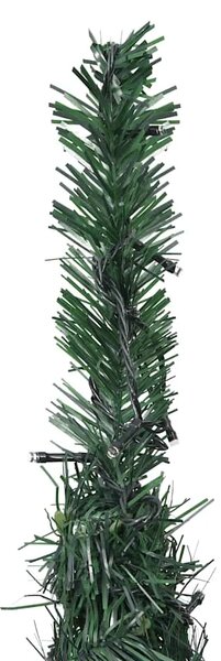 Prigodno osvijetljeno umjetno božićno drvce zeleno 210 cm - 210 x 71 cm 1 1 1