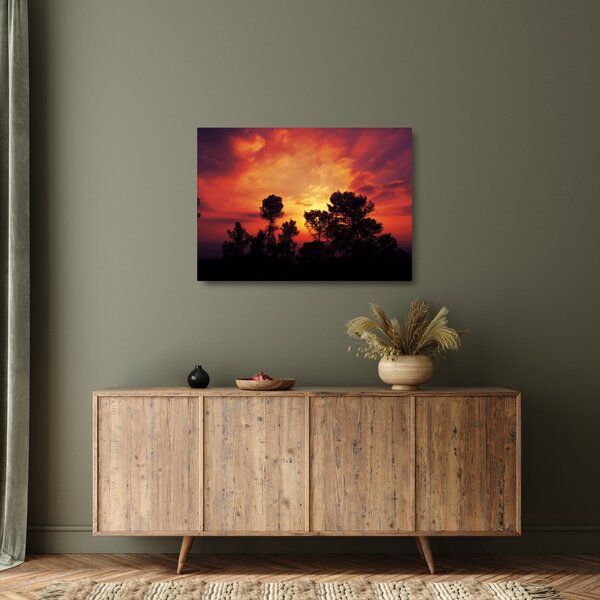 Staklena slika zalaska sunca (70x50 cm)