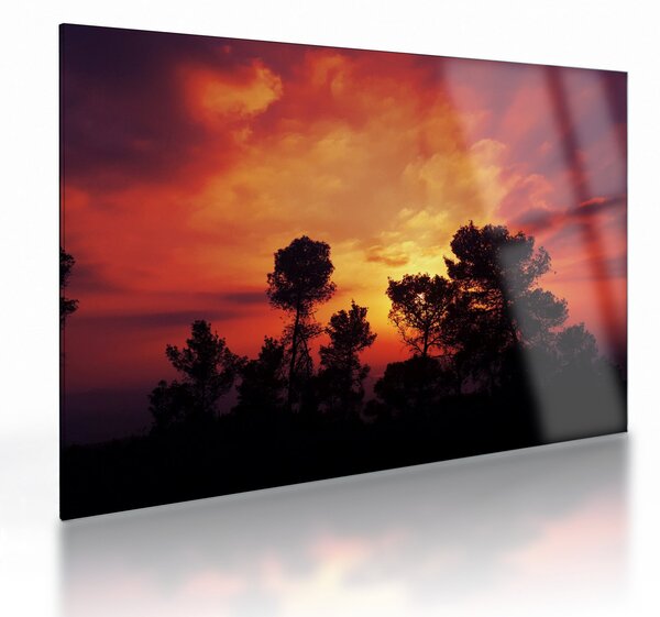 Staklena slika zalaska sunca (70x50 cm)