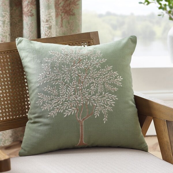 Pamučan ukrasni jastuk 45x45 cm Woodland Trees Embroidered – Catherine Lansfield