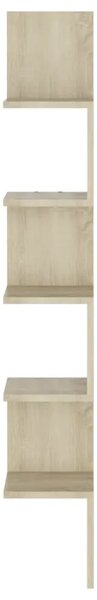 Zidne kutne police boja hrasta sonome 20 x 20 x 127 5 cm drvene - sonoma hrast 20 x 20 x 127.5 cm 1 1