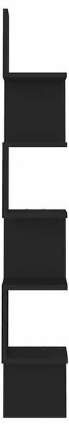 Zidne kutne police crne 20 x 20 x 127 5 cm konstruirano drvo - Crna 20 x 20 x 127.5 cm 1 1