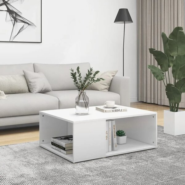 Stolić za kavu bijeli 90 x 67 x 33 cm od konstruiranog drva - Bijela 1 Bijela