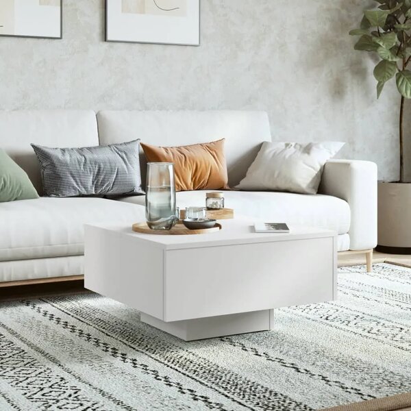 Stolić za kavu bijeli 60 x 60 x 31 5 cm konstruirano drvo - Bijela 1 Bijela