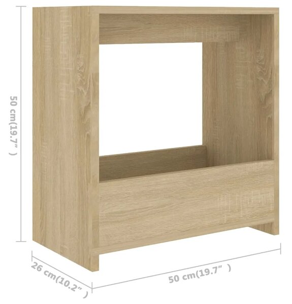 Bočni stolić boja hrasta sonome 50x26x50 cm konstruirano drvo - sonoma hrast 1 Sonoma hrast