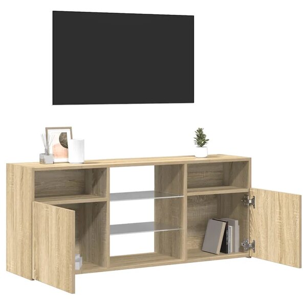 TV ormarić s LED svjetlima boja hrasta sonome 120 x 30 x 50 cm - sonoma hrast 1 Sonoma hrast