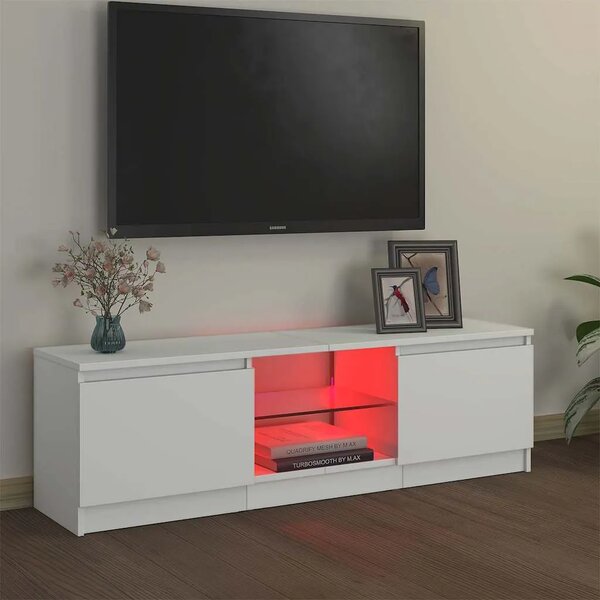 TV ormarić s LED svjetlima bijeli 120 x 30 x 36 cm - Bijela 120 x 30 x 36 cm 1 Bijela