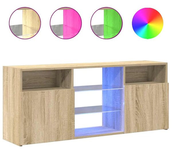 TV ormarić s LED svjetlima boja hrasta sonome 120 x 30 x 50 cm - sonoma hrast 1 Sonoma hrast