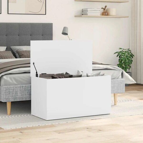 Škrinja za pohranu bijela 84 x 42 x 46 cm od konstruiranog drva - Bijela 84 x 42 x 46 cm 1 Bijela