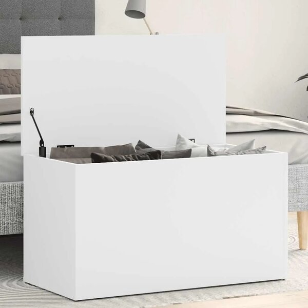 Škrinja za pohranu bijela 84 x 42 x 46 cm od konstruiranog drva - Bijela 84 x 42 x 46 cm 1 Bijela