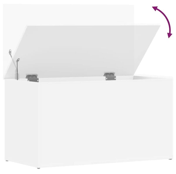 Škrinja za pohranu bijela 84 x 42 x 46 cm od konstruiranog drva - Bijela 84 x 42 x 46 cm 1 Bijela