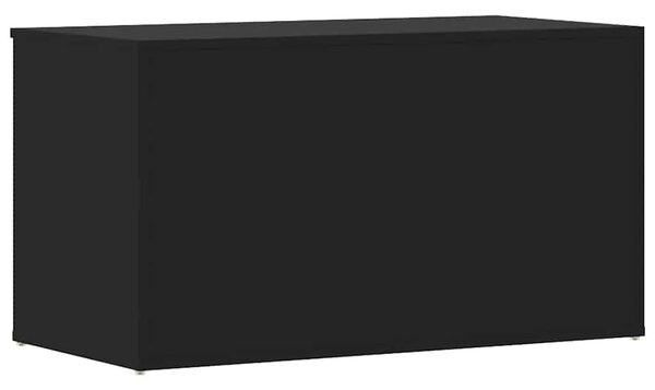 Škrinja za pohranu crna 84 x 42 x 46 cm od konstruiranog drva - Crna 84 x 42 x 46 cm 1 Crna