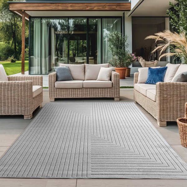 Sivi unutarnji i vanjski tepih 120x170 cm Nova 1202 – Ayyildiz Carpets