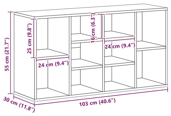 Klupa za cipele bijela 103 x 30 x 55 cm od konstruiranog drva - Bijela 1 1 1