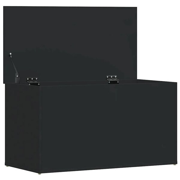 Škrinja za pohranu crna 84 x 42 x 46 cm od konstruiranog drva - Crna 84 x 42 x 46 cm 1 Crna