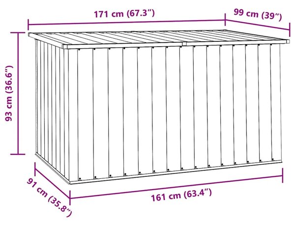 Vrtna kutija za pohranu antracit 171 x 99 x 93 cm - Antracit 171 x 99 x 93 cm Antracit 171 x 99 x 93 cm