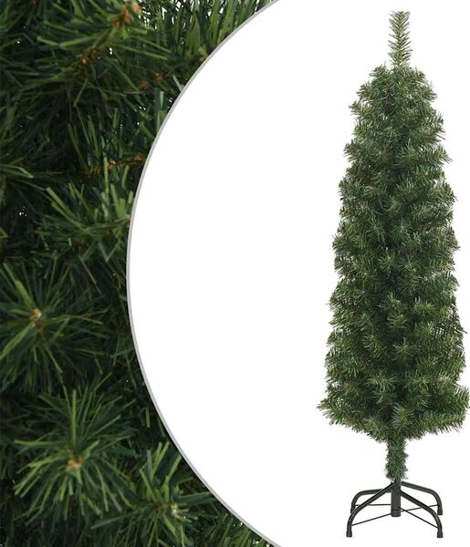 Tanko umjetno božićno drvce sa stalkom zeleno 120 cm PVC - Zelena 120 cm 1 Osnovni