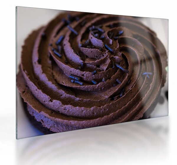Staklena slika - Čokoladni cupcake (70x50 cm)