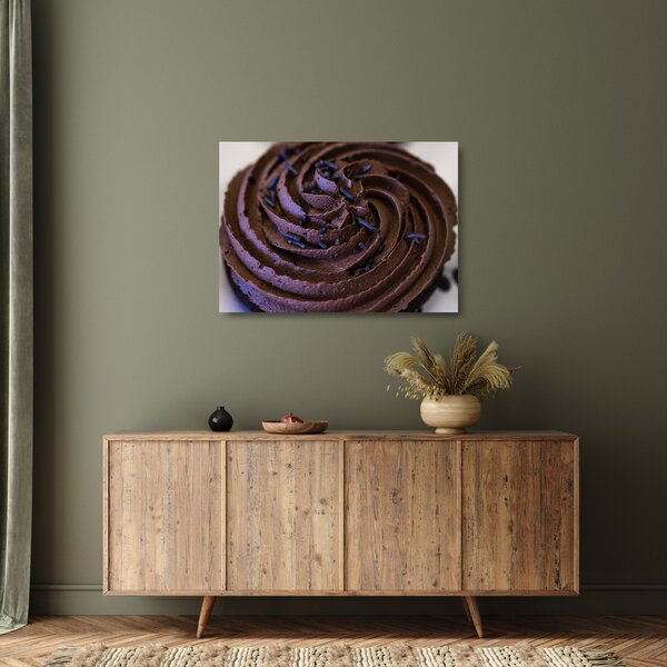 Staklena slika - Čokoladni cupcake (70x50 cm)