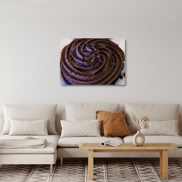 Staklena slika - Čokoladni cupcake (70x50 cm)