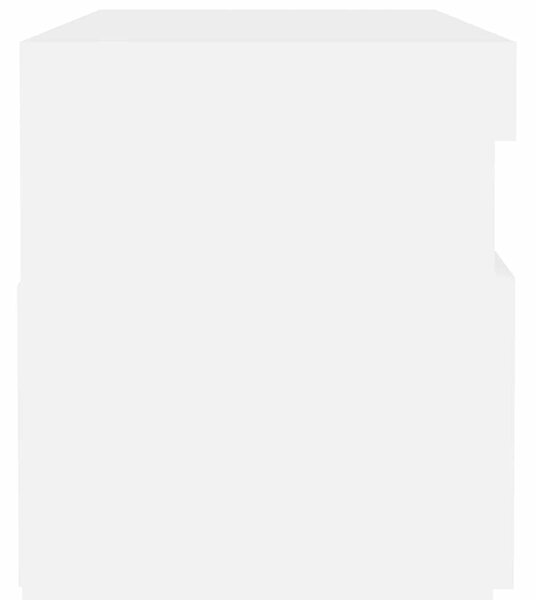 Noćni ormarić LED svjetla visoki sjaj bijeli 60x35x40 cm drvo - Bijela 1 Bijela 1