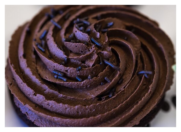 Staklena slika - Čokoladni cupcake (70x50 cm)