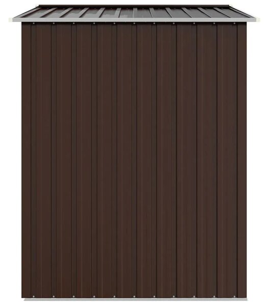 Vrtna kućica - Vrtno spremište smeđe 205 x 129 x 183 cm od pocinčanog čelika - Smeđa 1 Smeđa