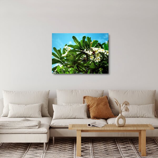 Staklena slika - Plumerija (70x50 cm)