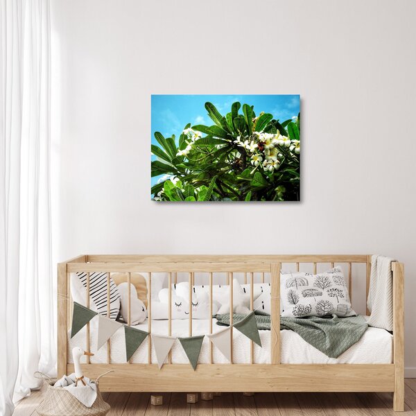 Staklena slika - Plumerija (70x50 cm)