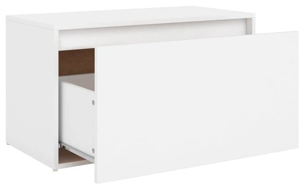 Klupa za hodnik 80 x 40 x 45 cm bijela od konstruiranog drva - Bijela Bijela