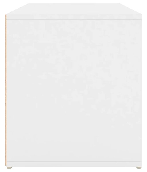 Klupa za hodnik 80 x 40 x 45 cm bijela od konstruiranog drva - Bijela Bijela