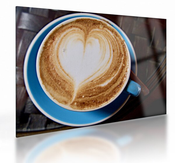 Staklena slika - Latte Art (70x50 cm)