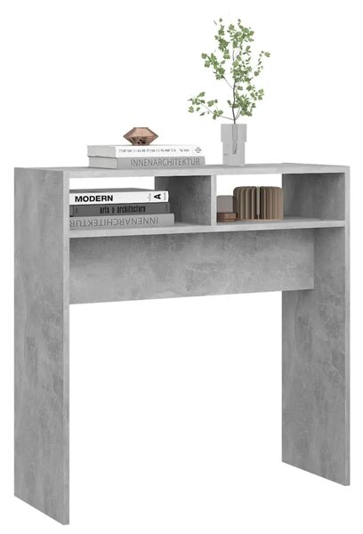 Konzolni stol boja betona 78 x 30 x 80 cm konstruirano drvo - Beton siva 1 78 cm Beton siva