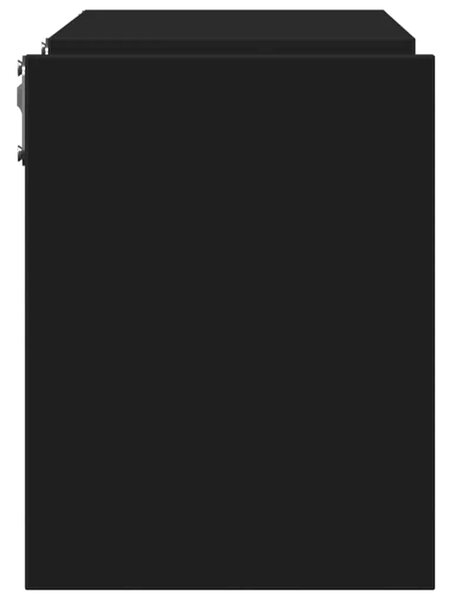 Zidne police 2 kom crne 100 x 15 x 20 cm konstruirano drvo - Crna 2 1 Crna