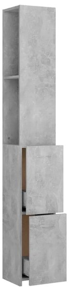 Kupaonski ormarić boja betona 25x26 5x170 cm konstruirano drvo - Beton siva 1 1 Beton siva