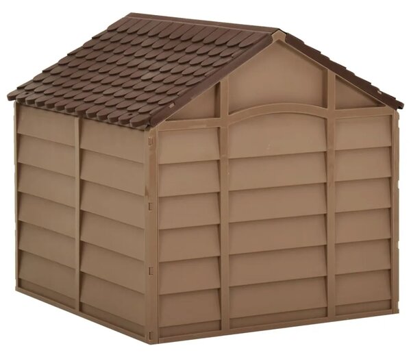 Kućica za pse smeđa 71 x 71 5 x 68 cm PP - 71 x 71.5 x 68 cm 71 x 71.5 x 68 cm